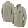 Men's Seattle Seahawks Nike Olive 2022 Salute to Service Shield Quarter-Zip Top