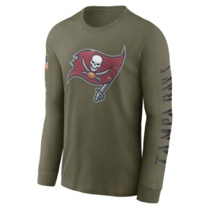 Men's Tampa Bay Buccaneers Nike Olive 2022 Salute To Service Long Sleeve T-Shirt