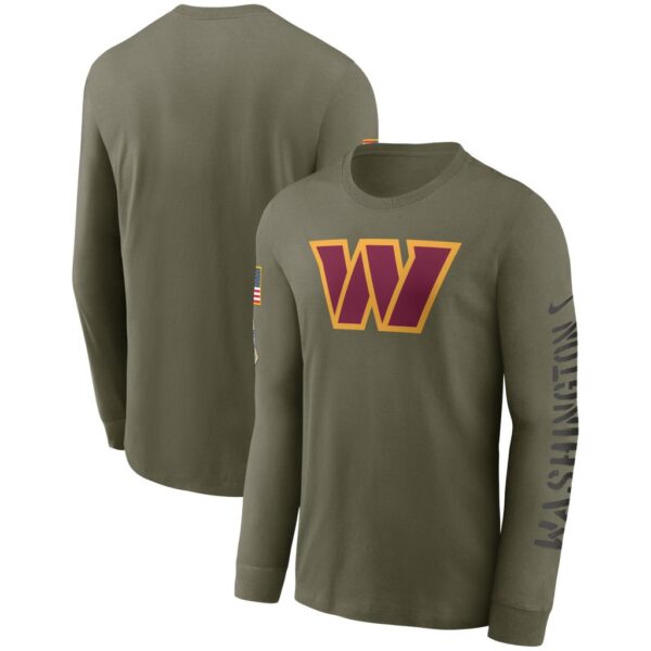 Men's Washington Commanders Nike Olive 2022 Salute To Service Long Sleeve T-Shirt