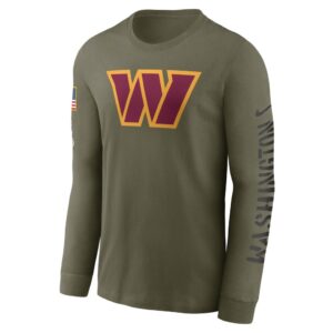 Men's Washington Commanders Nike Olive 2022 Salute To Service Long Sleeve T-Shirt