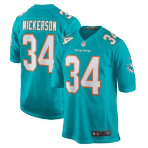 Parry Nickerson Miami Dolphins Nike Team Game Jersey - Aqua