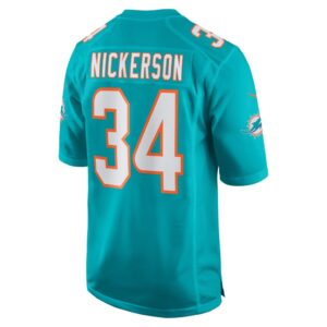 Parry Nickerson Miami Dolphins Nike Team Game Jersey - Aqua