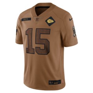 Patrick Mahomes Kansas City Chiefs Nike 2023 Salute To Service Limited Jersey - Brown