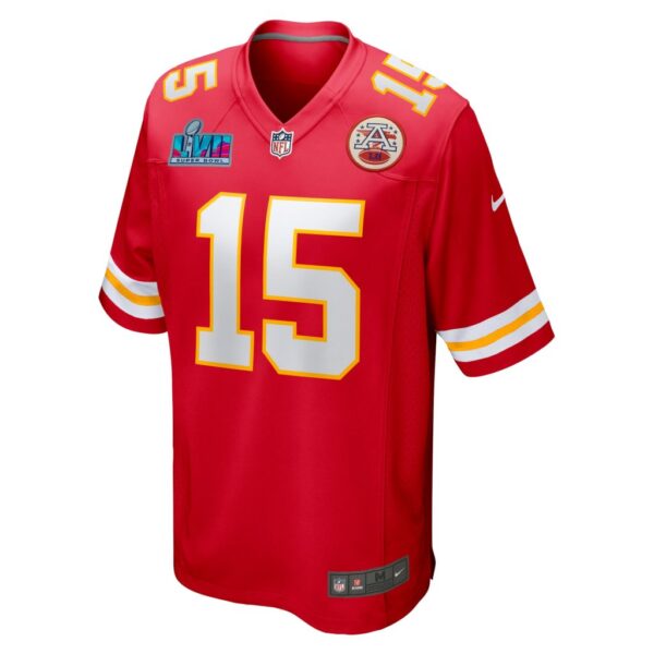 Men's Kansas City Chiefs Patrick Mahomes Nike Red Super Bowl LVII Patch Game Jersey