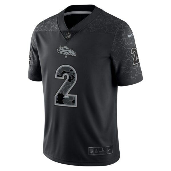 Men's Denver Broncos Patrick Surtain II Nike Black RFLCTV Limited Jersey