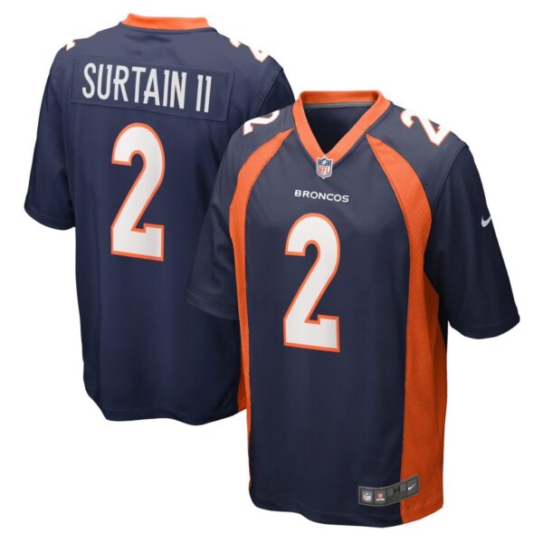 Men's Denver Broncos Patrick Surtain II Nike Navy Home Game Player Jersey