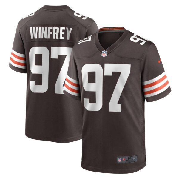 Men's Cleveland Browns Perrion Winfrey Nike Brown Game Player Jersey