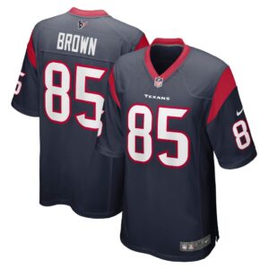 Men's Houston Texans Pharaoh Brown Nike Navy Game Jersey