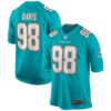 Men's Miami Dolphins Raekwon Davis Nike Aqua Game Jersey