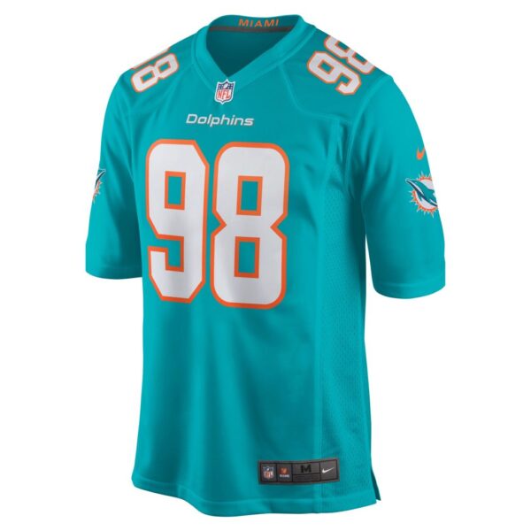 Men's Miami Dolphins Raekwon Davis Nike Aqua Game Jersey