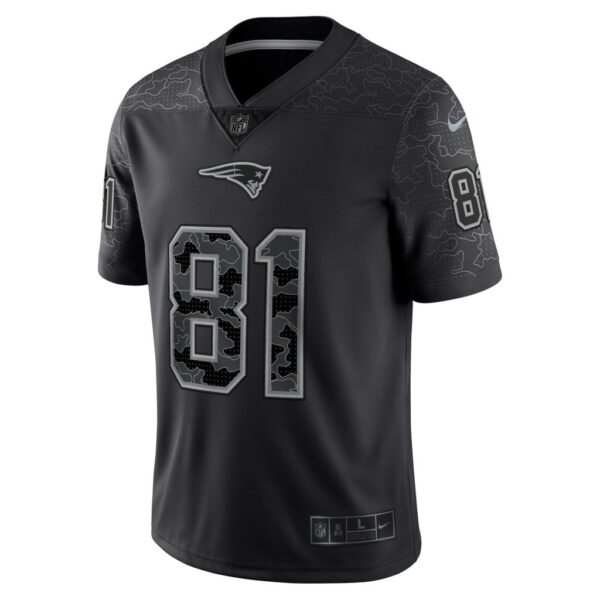 Men's New England Patriots Randy Moss Nike Black Retired Player RFLCTV Limited Jersey