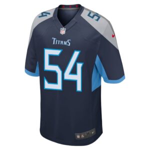 Men's Nike Rashaan Evans Navy Tennessee Titans Game Player Jersey