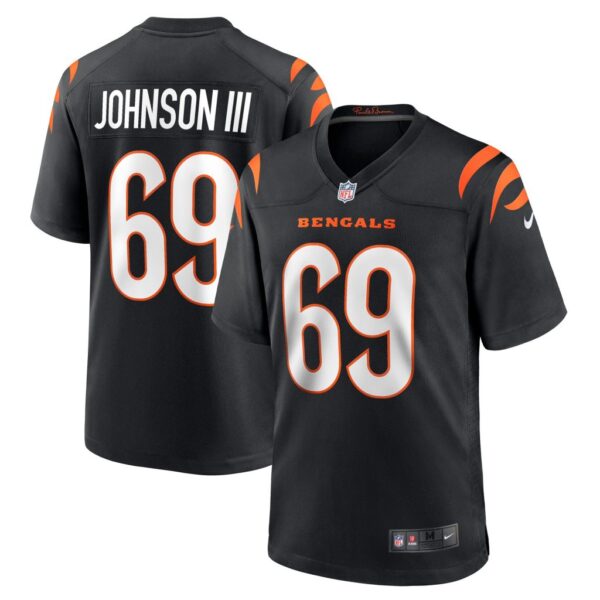 Men's Cincinnati Bengals Raymond Johnson III Nike Black Game Player Jersey