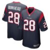 Men's Houston Texans Rex Burkhead Nike Navy Game Player Jersey