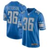 Men's Detroit Lions Riley Patterson Nike Blue Team Game Jersey