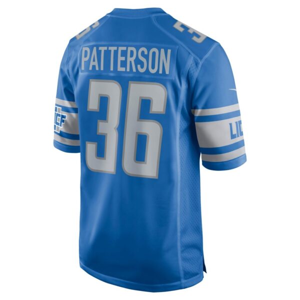 Men's Detroit Lions Riley Patterson Nike Blue Team Game Jersey