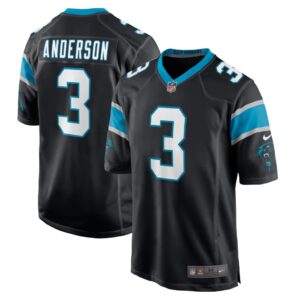 Men's Carolina Panthers Robbie Anderson Nike Black Player Game Jersey