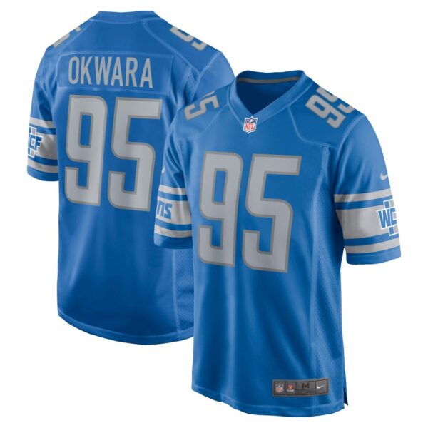 Men's Detroit Lions Romeo Okwara Nike Blue Game Jersey