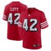 Men's San Francisco 49ers Ronnie Lott Nike Scarlet Retired Alternate Game Jersey