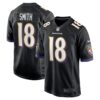 Men's Baltimore Ravens Roquan Smith Nike Black Alternate Game Player Jersey