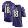 Men's Baltimore Ravens Roquan Smith Nike Purple Game Player Jersey