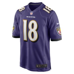 Men's Baltimore Ravens Roquan Smith Nike Purple Game Player Jersey