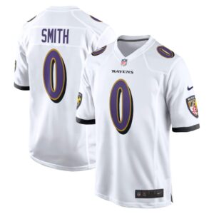 Men's Baltimore Ravens Roquan Smith Nike White Game Jersey