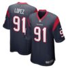 Men's Houston Texans Roy Lopez Nike Navy Player Game Jersey