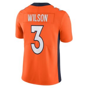 Men's Denver Broncos Russell Wilson Nike Orange Team Vapor Limited Jersey