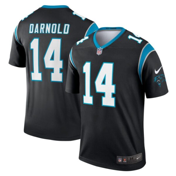 Men's Carolina Panthers Sam Darnold Nike Black Legend Jersey