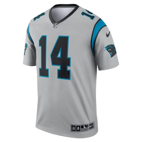 Men's Carolina Panthers Sam Darnold Nike Silver Inverted Legend Jersey