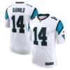 Men's Carolina Panthers Sam Darnold Nike White Vapor Limited Jersey