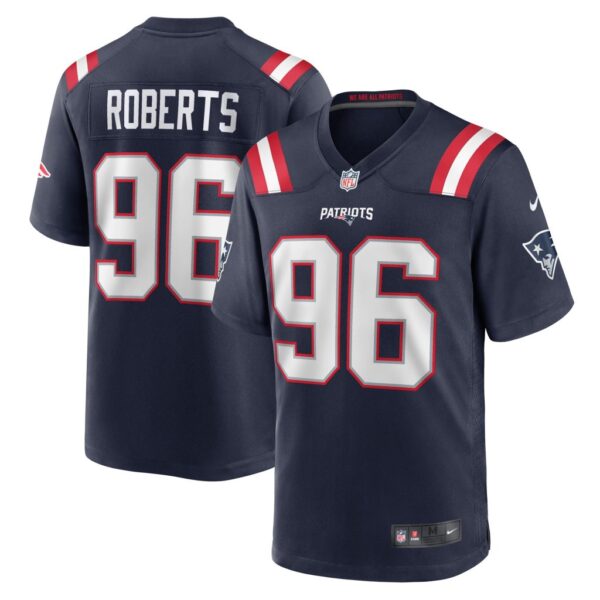 Men's New England Patriots Sam Roberts Nike Navy Game Player Jersey