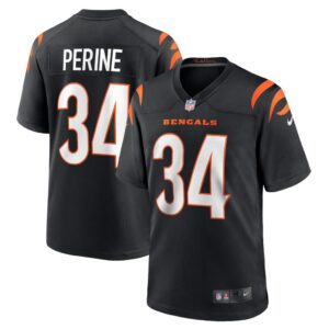 Men's Cincinnati Bengals Samaje Perine Nike Black Game Jersey