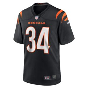 Men's Cincinnati Bengals Samaje Perine Nike Black Game Jersey