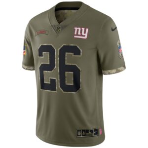 Men's New York Giants Nike Olive 2022 Salute To Service Limited Jersey