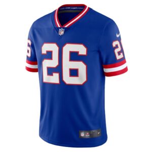 Men's New York Giants Saquon Barkley Nike Royal Classic Vapor Limited Player Jersey