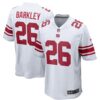 Men's Nike Saquon Barkley White New York Giants Game Jersey