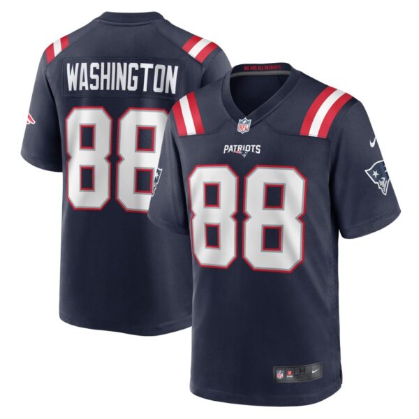 Men's New England Patriots Scotty Washington Nike Navy Home Game Player Jersey