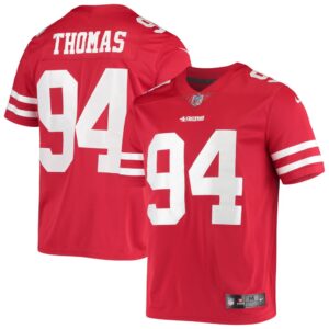 Men's San Francisco 49ers Solomon Thomas Nike Scarlet Vapor Limited Player Jersey