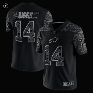 Men's Buffalo Bills Stefon Diggs Nike Black RFLCTV Limited Jersey