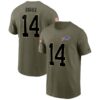 Men's Buffalo Bills Stefon Diggs Nike Olive 2022 Salute To Service Name & Number T-Shirt