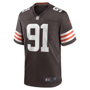 Men's Cleveland Browns Stephen Weatherly Nike Brown Game Player Jersey