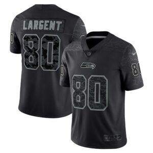 Men's Seattle Seahawks Steve Largent Nike Black Retired Player RFLCTV Limited Jersey