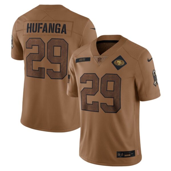 Talanoa Hufanga San Francisco 49ers Nike 2023 Salute To Service Limited Jersey - Brown