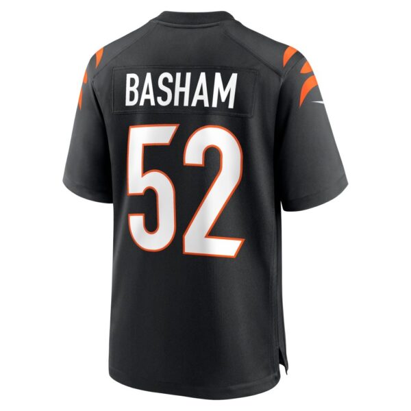 Men's Cincinnati Bengals Tarell Basham Nike Black Team Game Jersey