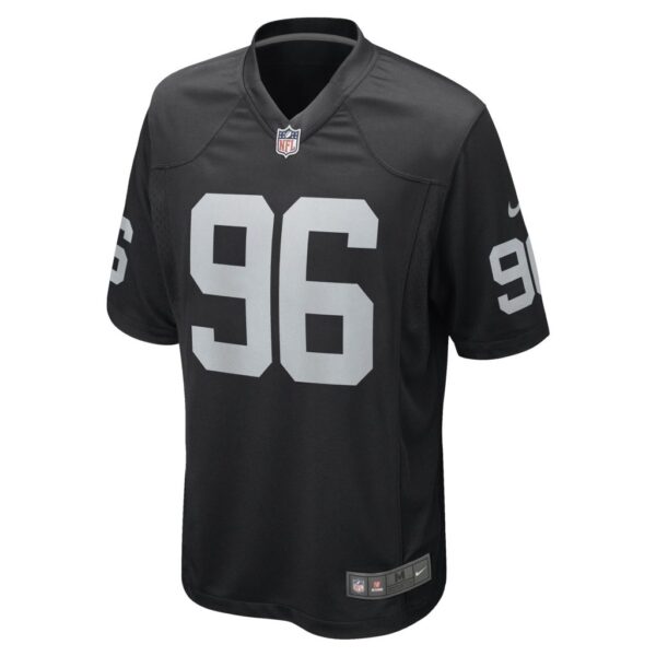 Men's Las Vegas Raiders Tashawn Bower Nike Black Game Player Jersey