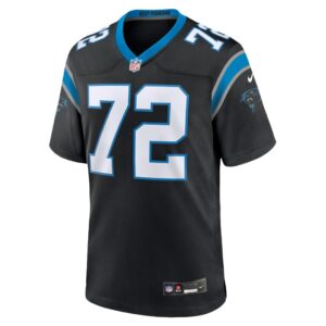 Men's Carolina Panthers Taylor Moton Nike Black Team Game Jersey