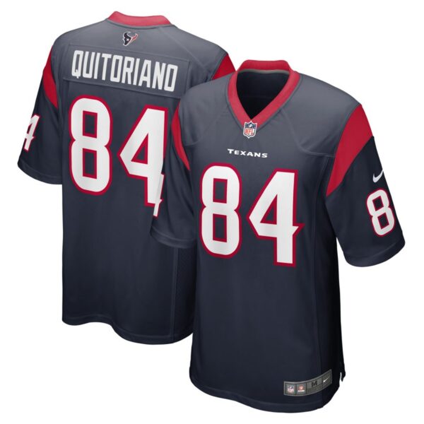 Men's Houston Texans Teagan Quitoriano Nike Navy Game Player Jersey