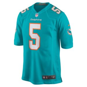 Men's Miami Dolphins Teddy Bridgewater Nike Aqua Game Jersey